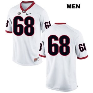 Men's Georgia Bulldogs NCAA #68 Sean Fogarty Nike Stitched White Authentic No Name College Football Jersey UYF2154DC
